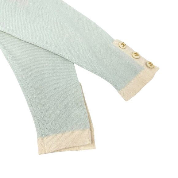 CHANEL Vintage 94C CC Button Cashmere Cardigan Knit Top # Mint Green [106397] - Picture 9 of 13